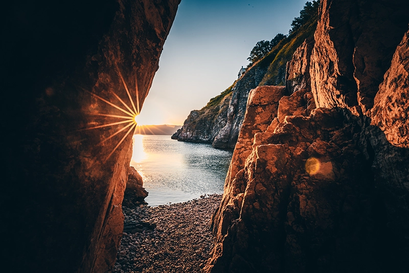 Adria-Natur-bei-Sonnenuntergang